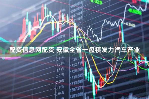 配资信息网配资 安徽全省一盘棋发力汽车产业